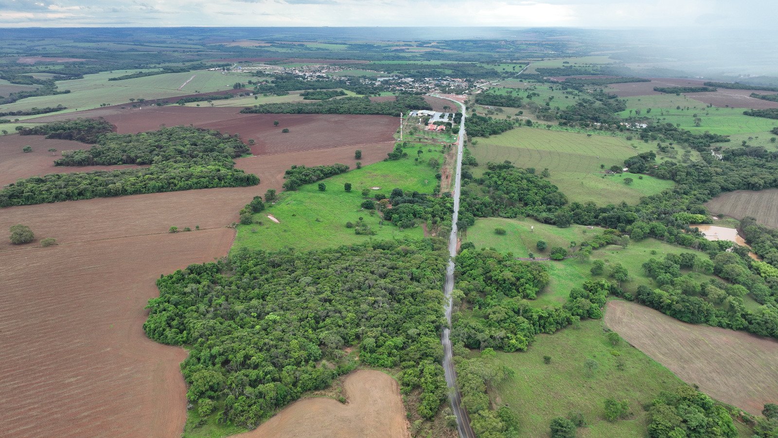 Vista aérea da propriedade